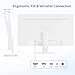 ZFTVNIE 27 Inch Touchscreen Monitor, 2K Gaming Monitor IPS 10-Point Touch PC Display, HDMI VGA USBC QHD 2560x1440 Computer Monitor, 100Hz, Built-in Speakers, White