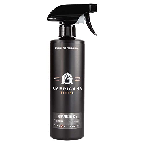 Americana Global Ceramic Glass Cleaner, 16 oz - Streak-Free Formula for Automotive Glass, Enhanced with Ceramic Protection