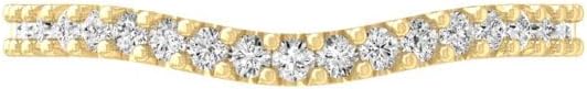 14K Yellow Gold Round-shape Diamond Eternity Band Ring (1/4 Cttw, I-J Color, I2-I3 Clarity) Size 9.5