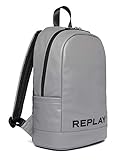 MATT SAFFIANO PU Replay Herren FM3487 Rucksackhandtasche, 032 Cement Grey, UNIC