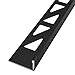 Dalsys Fliesenschiene Winkelprofil Aluminium (eloxiert) Schwarz 2m x 8mm, Fliesenprofil
