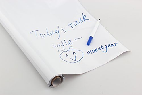 White Board Sticker - Dry Erase Board Sheet for School Office 45cm x 200cm Home Wall Decal made of ECO-Friendly PVC with a Pen by MonstGear
