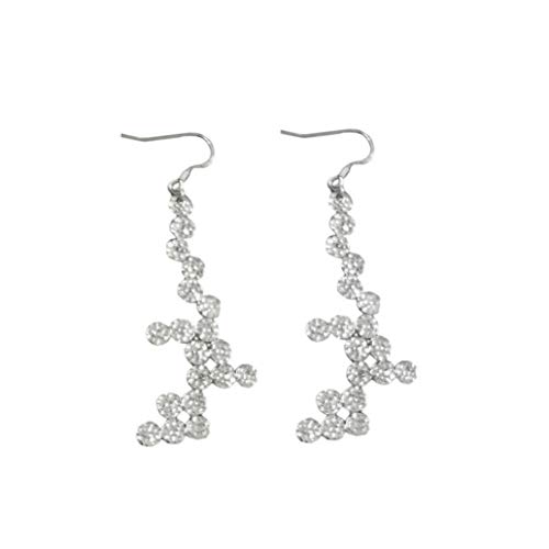 Boucle d'oreille bubble pendante argent massif pour femme