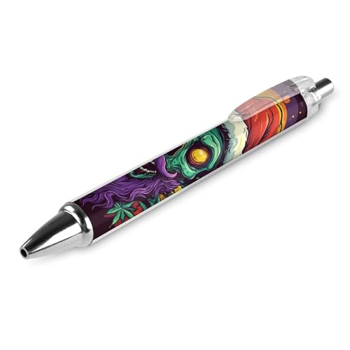 Zombie Smoking Weeds Ballpoint Pens Black Ink Medium Point Retractable Pen