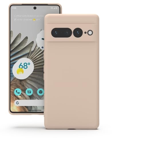 Image of YATWIN Silicone Back Case for Google Pixel 7 Pro, Soft-Touch Phone Back Cover for Google Pixel 7 Pro - Link Pink
