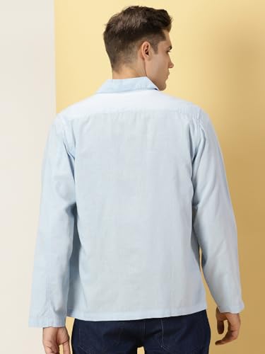 Image of Thomas Scott Men's | Solid | Full Sleeve | Regular Fit | 100% Cotton | Double Pocket | Spread Collar | Casual Shirt