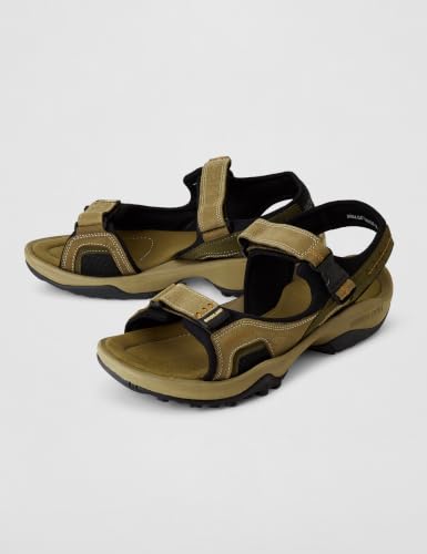 Image of Woodland Men's Camel Elephant Print Nubuk Sandals-UK-5 (EURO 39)