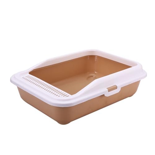 Caja de arena semi cerrada para gatos fácil de limpiar