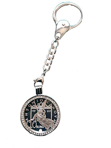 Pièce 10 Euros Argent Canova 2007 en porte-clés : cadeau souvenir rare