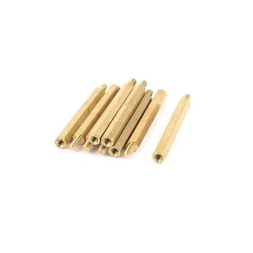 MSR Kart M3 X 40mm Male to female Brass Hex Threaded Pillar Standoff Spacer- 12 Pcs.-image-42