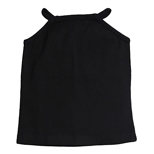 Image of Hopscotch Girls Black Solid T-shirt and Skirt Set