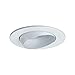 Jesco Lighting TM5513WH 5-Inch Aperture Line Voltage Trim Recessed Light, Adjustable Eyeball, White Finish