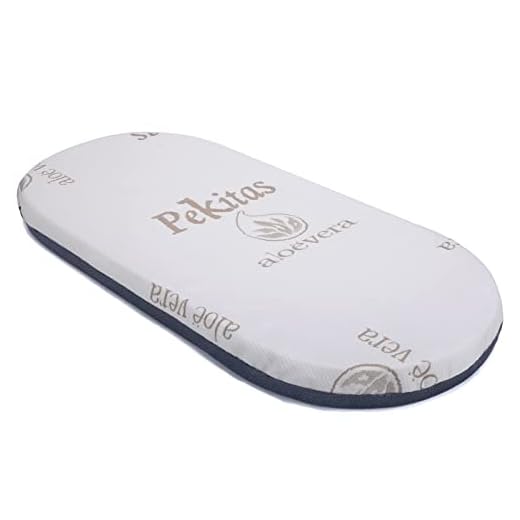 PEKITAS Colchón Ovalado Universal 75x33 cm Capazo Carrito Moises Altura 5 Cm Doble Cara Transpirable Funda Lavable