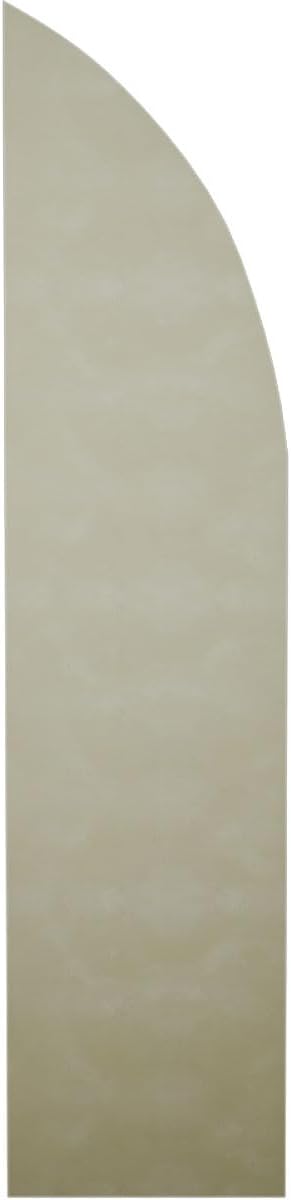 Ekena Millwork 11"W x 36"H (25" Low Side) Timberthane Rough Sawn Two Board Joined Board-n-Batten w/Quarter Round Arch Top Faux Wood Shutters (Per Pair), Primed Tan
