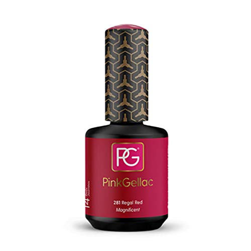 PINK GELLAC Shellac Gel Nagellack 3 x 15 ml für UV LED Lampe | 281 Regal Red Rot 15 ml + Base Coat Extend 15 ml + Top… – Bild 5
