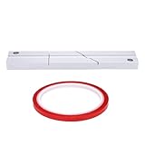 Jectse Spleißblock-Kit, Bandspleißset aus Aluminiumlegierung, Bandspleißblock mit Band für Revoxsonido-Öffnungsrolle zu Rolle 1/4 10-Zoll-Bänder (Rot)