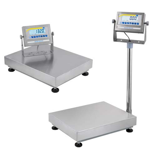 PCE Instruments, PCE‑EP 150P1 Platform Scale for Industrial Weighing, Two‑Range 60/150 kg with 10/20 g Resolution, Counting & Summation Functions, Detachable Display & RS‑232 Interface
