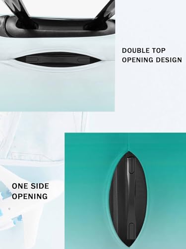 Hockey Sport Travel Luggage Cover, Water Duck Green Gray Gradient Anti-scratch Elastic Luggage Covers For Suitcase Protector, Washable Baggage Covers4