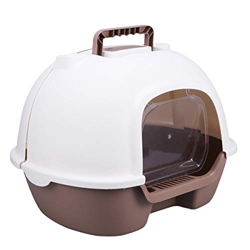 Balacoo – Caixa de areia para gatos com tampa de plástico para gatos