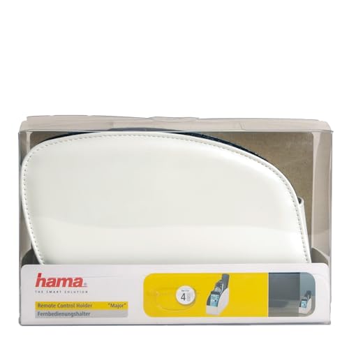 Hama Fernbedienungshalter Major (für bis zu 4 Fernbedienungen, auch als Organizer für Brillen, Smartphones, Controller, USB Sticks) Fernbedienung-Halterung weiß