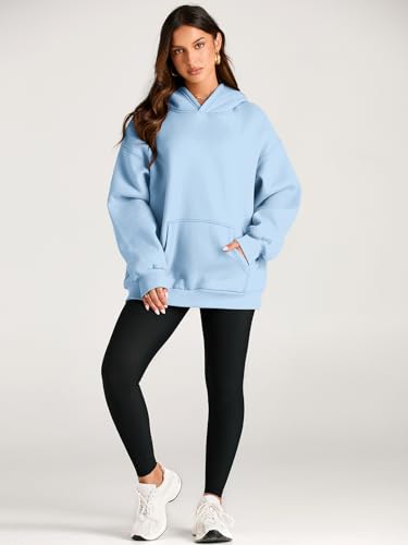 EFAN Women's Oversized Fleece Hoodie, Cozy Plush Pullover Sweatshirt with Pocket