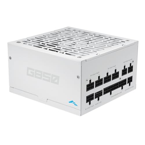 SAMA G850 850W ATX 3.1 Fully Modular Power Supply Gold Efficiency Performance Cybenetics Rated PCIe 5.1 & 12V-2x6 Ready Japanese Capacitors 140mm FDB Silent Fan ECO Mode Gaming PSU (White)