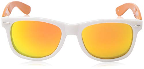NCAA Tennessee Volunteers TENN-2 White Front Temple, Orange Lens Sunglasses, One Size, White2