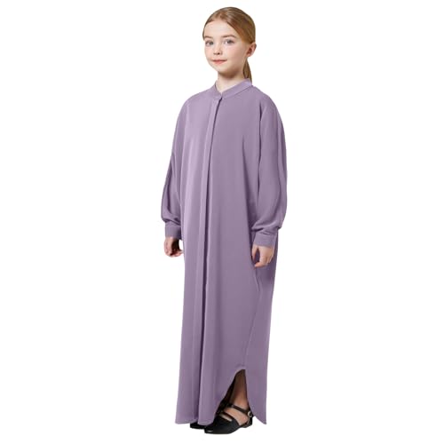 Vestido de caftán islámico de Dubái maxi y ropa de oración musulmana para niñas