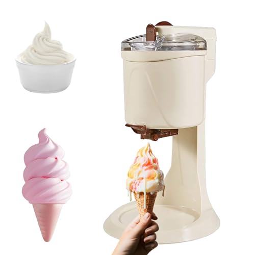 HPMCVE Softeismaschine, Automatisches Mini-Frucht-Softeis mit elektronischer Waage und Messbecher, Professionelle Eismaschine, 1 l Fassungsvermögen, für Frozen Yogurt, Sorbet, Gelato und Getränke