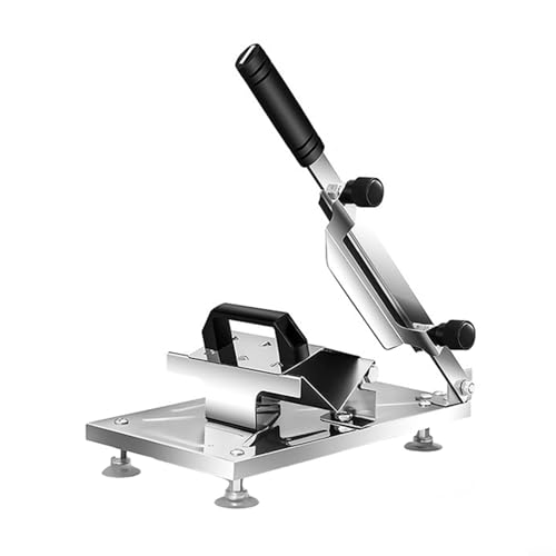 Cortador manual de carne de acero inoxidable con grosor ajustable para carne de res, cordero y verduras, para platos caseros