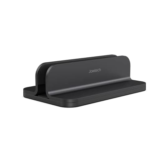 JOKItech Aluminum Laptop Vertical Stand Organizer, Sturdy Laptop Computer Holder Desktop Stand Compatible with New Retina Apple MacBook Pro/Air, Mac Mini and iPad Pro - Black