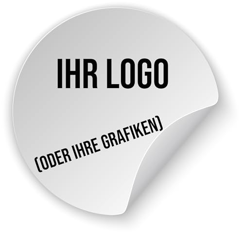 100 personalisierbare Mehrzweck-Aufkleber Fügen Sie Ihr Logo oder Ihre Grafik ein. Wählbare Größe von 2 cm bis 20 cm. Ideal für Dekorationen Etiketten und kreative Projekte (kreisförmig)
