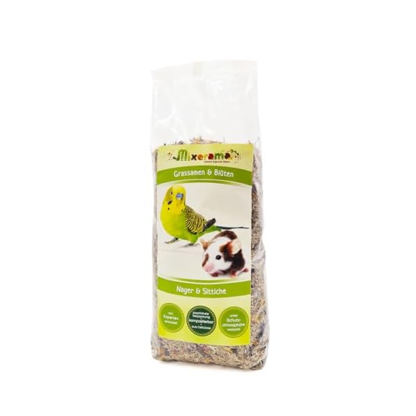 Mixerama Grassamen & Blüten - Ergänzung zum Futter für Ratten Mäuse Zwerghamster und Sittiche – Bild 6