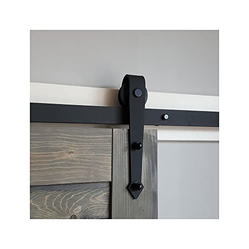 XSNEWLIFE 6FT/183 cm Schiebetür Hardware Kit Scheunentor Hardware Scheunentor Kit für Einzelne Scheunentore Cover