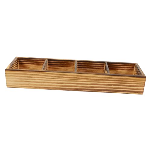 Angoily Caja de Almacenamiento de Madera Multifuncional con Compartimentos Organizador de Escritorio Vintage para Cosméticos y Accesorios
