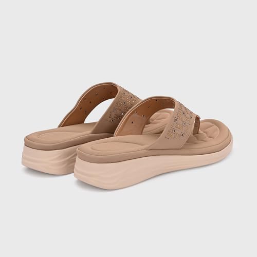 Image of Centrino Women's Sandals | Stylish Slip-On Sandals|Elegant & Trendy Design | Slippers /Flip-Flops|Fashionable Casual & Stylish|Lightweight & Breathable|Outdoor Casual Chappals for Ladies & Girls(9320)