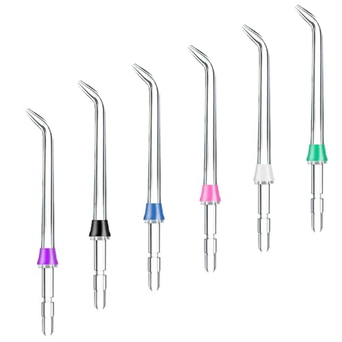 Flewdart 6pcs Boquilla de Repuesto para Waterpik Water Flosser, recambios para Wf02/03ec Wp-100/108/112/250ec Wp-450/462/560/562ec Wp-563/565/660/662ec Wp-670/672/676/861ec