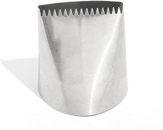 HUSAINI MART | Big Basket Nozzle Double Sided Stainless Steel Cake Decorating Tube Nozzle, Flat Serrated Flower Mouth Baking Tool for Beginners-image-39