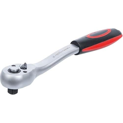 BGS Diy 518 | Umschaltknarre | feinverzahnt | 10 mm (3/8") | ergonomisch | rutschfest | gekröpft | Knarre | Ratsche