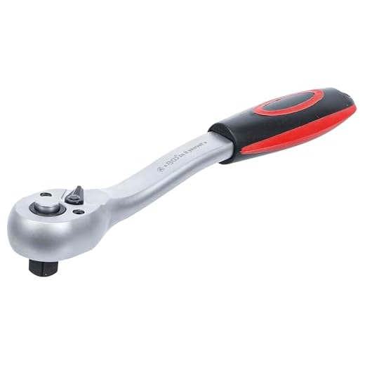 BGS Diy 518 | Umschaltknarre | feinverzahnt | 10 mm (3/8") | ergonomisch | rutschfest | gekröpft | Knarre | Ratsche