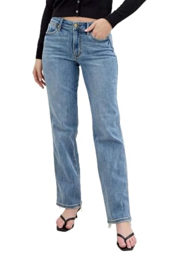 Judy Blue Frayed Hem Cell Phone Pocket Dad Jeans Medium 0/24