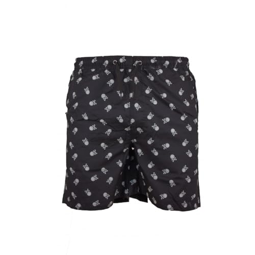 TORRENTE COUTURE Short de Bain à Motif Ivo - L Noir Tête de Mort