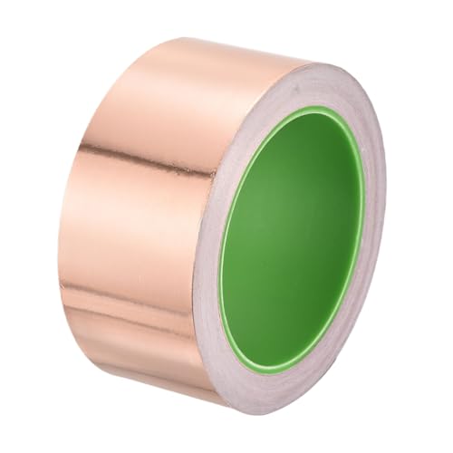 Image of PATIKIL Copper Foil Tape 1.97 Inch x 66 Feet 0.05mm Thick Double Sided Conductive Adhesive EMI Shielding for Electronics, Circuits, Grounding