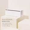 Yamazaki Home Cable Management Box Cord Organizer Box with Lid, Minimalist Cable Storage for Office, ABS Plastic