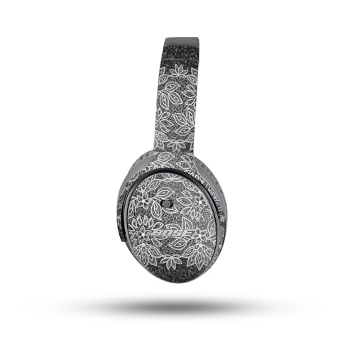 Image of MightySkins Glossy Glitter Skin Compatible with Bose QuietComfort 35 II Headphones - Floral Lace | Protective, Durable High-Gloss Glitter Finish | Easy to Apply
