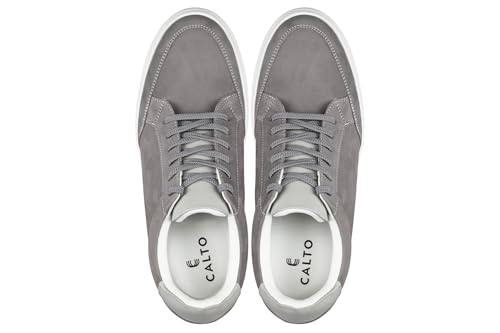 Image of CALTO Men's Invisible Height Increasing Elevator Shoes - Lightweight Lace-up Casual Sneakers - 3.2 Inches Taller