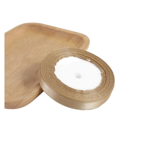 LUYSGBXR Geschenkband 88 Meter Gold Satinband Schleife Basteln Wickelband Hochzeit Band Nähen Kleidung Party DIY Basteln Kuchen Schleife Geschenkband(1.2cm)
