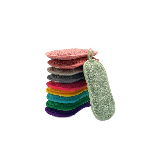 Clever Sponge Venteo Pack of 10 Multi-coloured Double-Sided Sponges for All Surfaces/Machine Washable 17 cm 0.2 kg