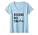 Femme Rescue all the dogs T-shirt Love Dogs T-Shirt avec Col en V