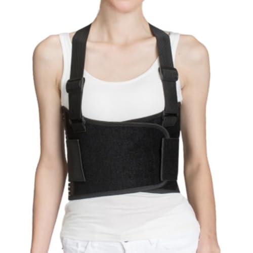 Malloraned Broken Rib Brace,Chest Wrap Ribs Support Belt(Black,Small)